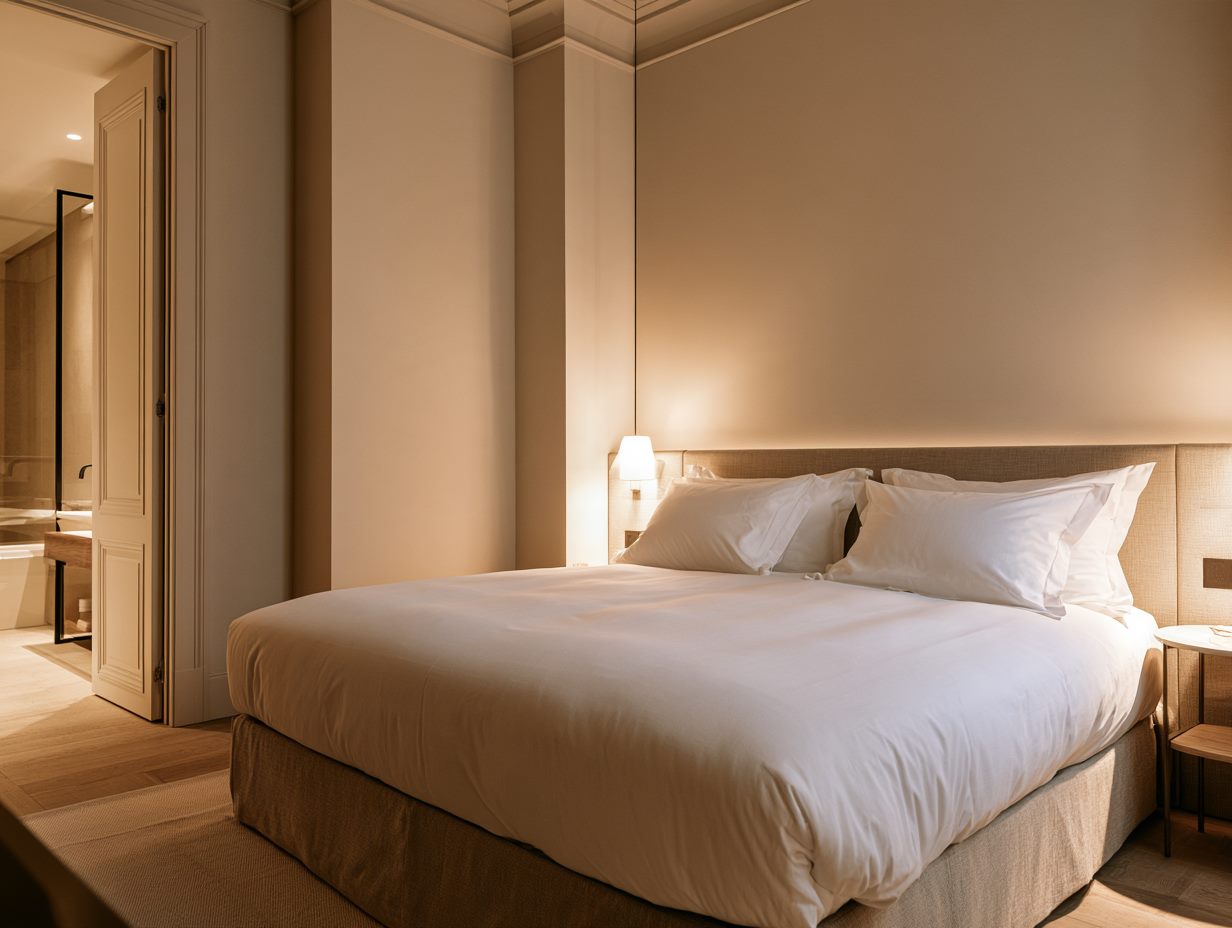 Habitación estándar con cama matrimonial y decoración sobria